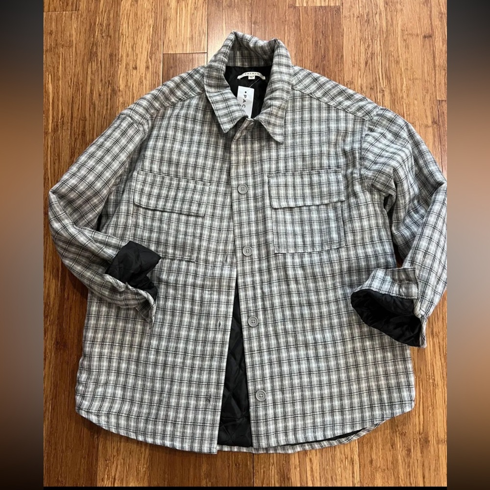 NWT PacSun Black and White Checkered Jacket